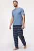 Bavlnené pyžamo MEN-A Holiday dlhé GB001LM_pyz_03 - modrá