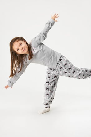 Katoenen meisjespyjama Cats lang