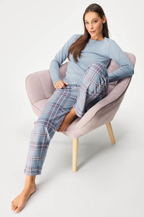 Pijama de bumbac Queen lungă Pijama de bumbac Queen lungă