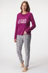 Pijama din bumbac Everyday star lungă GP6048_pyz_01 - roz-gri