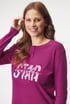 Everyday star pamut pizsama, hosszú GP6048_pyz_03 - rózsaszínes-szürke