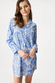 Dames nachthemd Ralph Lauren Cotton Lawn kort