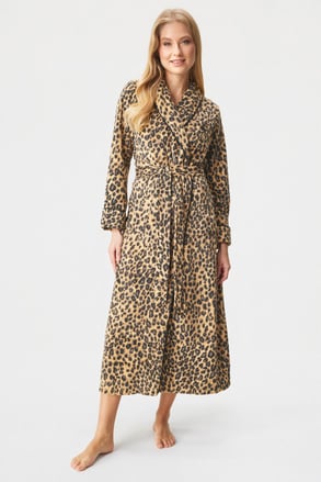 Fleecový župan Ralph Lauren Leopard dlouhý Fleecový župan Ralph Lauren Leopard dlouhý