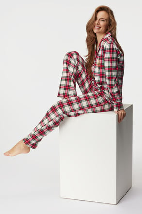 Warme fleece pyjama Ralph Lauren Lisa lang