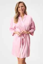 Satynowy szlafrok Satine krótki