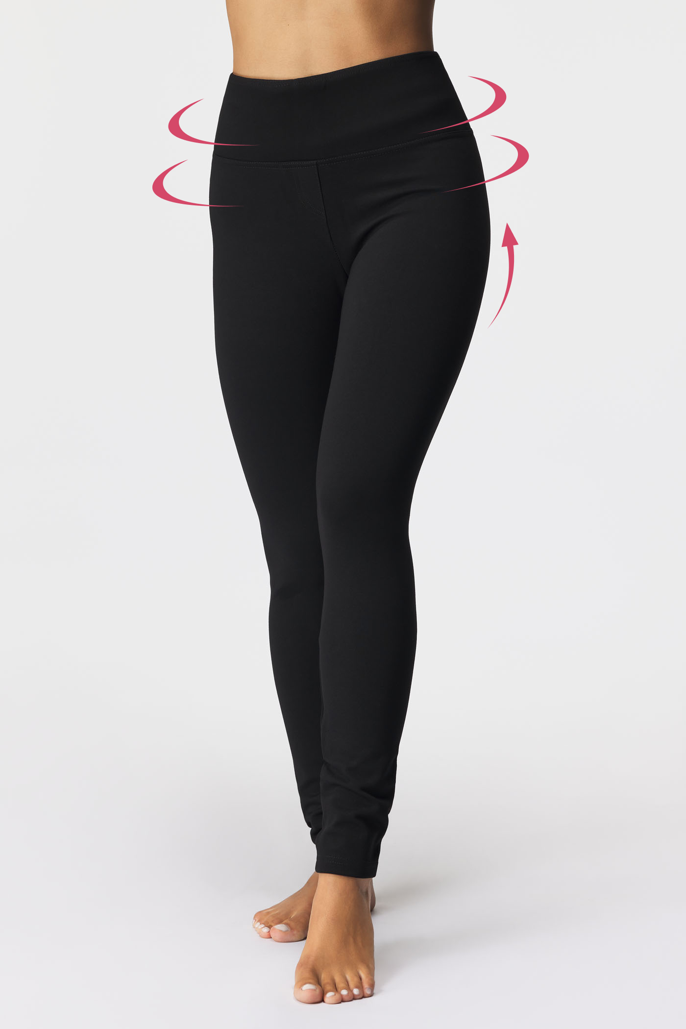 DENIM alakformáló leggings-Bézs - NoorStyle
