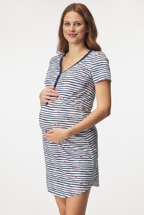 Коротка бавовняна нічна сорочка для вагітних Korfu