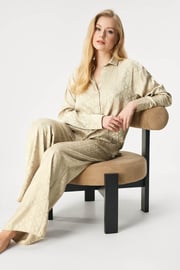 Γυναικεία σατέν πιτζάμα Calvin Klein Satin Aop μακριά