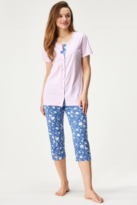 Pijama din bumbac de alăptare Lady scurtă Pijama din bumbac de alăptare Lady scurtă