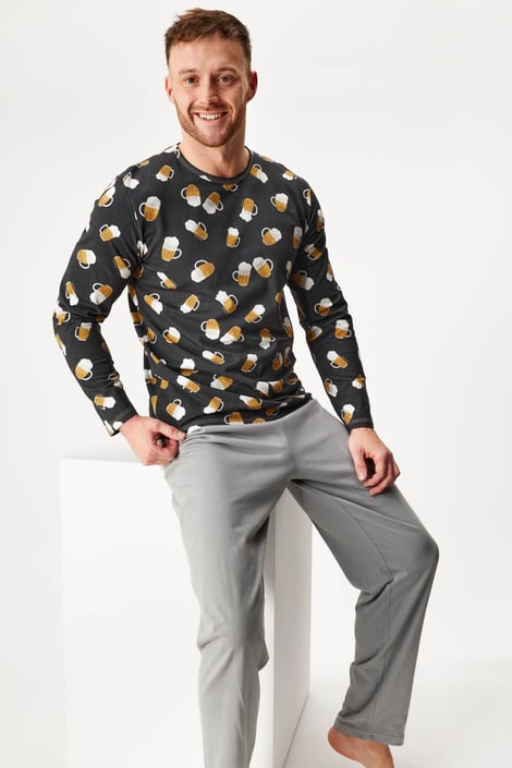 Katoenen pyjama Lopping Bier lang Katoenen pyjama Lopping Bier lang