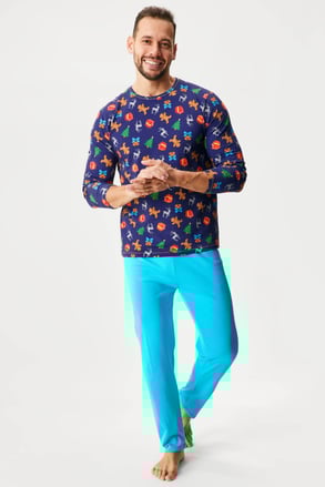 Baumwollpyjama Lopping Weihnachten lang Baumwollpyjama Lopping Weihnachten lang