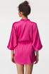 Kratka satenasta jutranja halja Magenta Magenta_zup_02 - roza