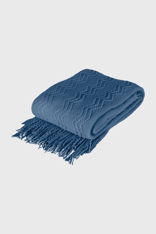 Pătură tricotată Marilyn Blue