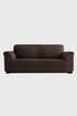 Pokrowiec na dwuosobową sofę/kanapę brązowy Milos2_C3_BL_09