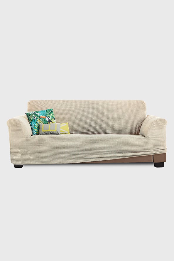 Milos háromszemélyes kanapéhuzat, krémszínű