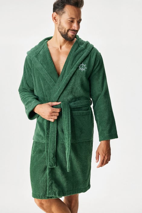 Katoenen badjas MEN-A Terry met capuchon