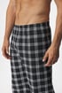 Pantaloni pijama din bumbac MEN-A Ronaldo NG001LM_kal_03 - alb-negru