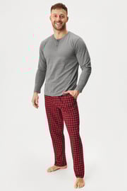 Pijama de bumbac Check lungă