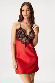 Verführerisches Satin Nachthemd Ofelia kurz