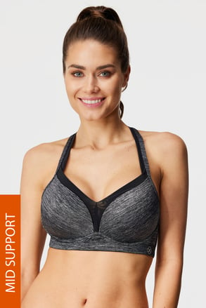 Športni modrček Outrun Grey Push-Up