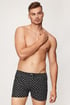 Schwarze Herren-Shorts mit weißem Tupfen P0034blk_tre_02