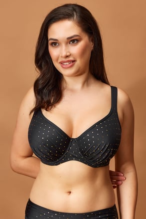 Zgornji del kopalk Maia Glitter Black Plus Zgornji del kopalk Maia Glitter Black Plus