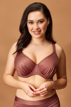 Maia Glitter Brown Plus bikinifelső Maia Glitter Brown Plus bikinifelső