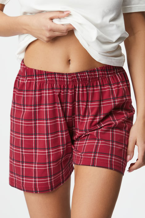 Pair női rövid pizsama - fehér-piros | Astratex.hu