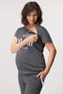 Pijama Best mom, sarcină şi alăptare, gri PCB9901Graphi_pyz_05