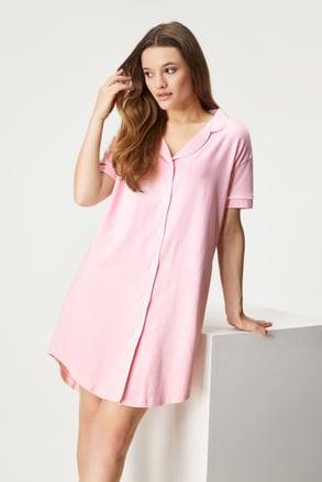 Kratka bombažna spalna srajca Pink Dream