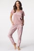 Pijama din bumbac Pink Sweet dreams lungă PKD03_pyz_01