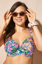 Sutien costum de baie Velvet Hibiscus Big