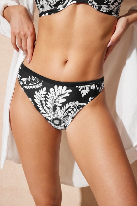 Slip costum de baie Noir Blanc
