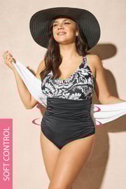 Zeštíhlující jednodílné plavky Noir Blanc