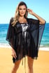 Kratka tunika za plažo Anne Black Short PLA155_001_sat_02 - črna
