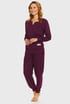 Bavlněné pyžamo Sarah dlouhé PM4349Burgundy_pyz_02