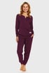 Bavlněné pyžamo Sarah dlouhé PM4349Burgundy_pyz_04