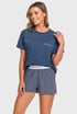 Pijama de bumbac pentru femei Zora Stripe cu pantaloni scurți PM7423_pyz_04