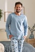 Pijama din bumbac Flow lungă PMB4511_pyz_05 - albastru_deschis