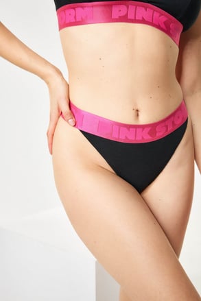 Tanga PINK STORM Soft Studio se zvýšeným pasem