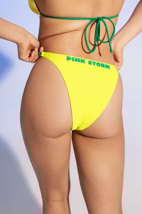 Slip costum de baie PINK STORM Color Pop Yellow