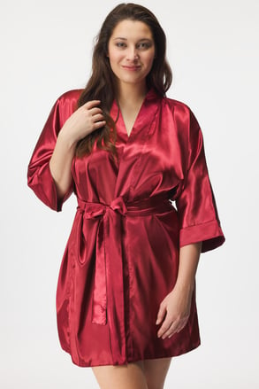 Damen Satin Bademantel Adry