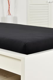 Cearșaf de pat cu elastic din jersey, negru