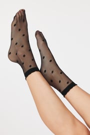 Silonové ponožky s bodkami