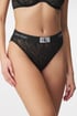 Klasične hlačke Calvin Klein Animal Lace z visokim pasom QF7379E_kal_01 - črna