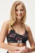 Biustonosz Calvin Klein Neon Hearts Bralette QF7477E_03 - czarno-różowy