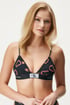Biustonosz Calvin Klein Neon Hearts Bralette II QF7478E_02 - czarno-różowy