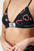Biustonosz Calvin Klein Neon Hearts Bralette II QF7478E_03 - czarno-różowy