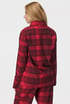 Flanelový pyžamový top Calvin Klein Gradient QS7034E_kos_03 - červená