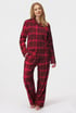 Flanelový pyžamový top Calvin Klein Gradient QS7034E_kos_04 - červená